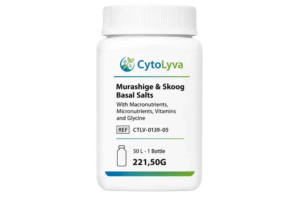 Murashige & Skoog Basal Salts With Macronutrients, Micronutrients, Vitamins and Glycine